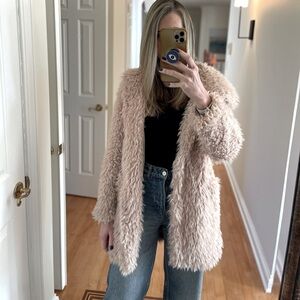 She + Sky Fuzzy Hooded Coat